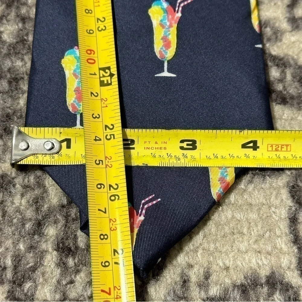Saks Fifth Avenue 5th Navy Blue Rainbow Sherbet Ice Cream Sundae Necktie Tie